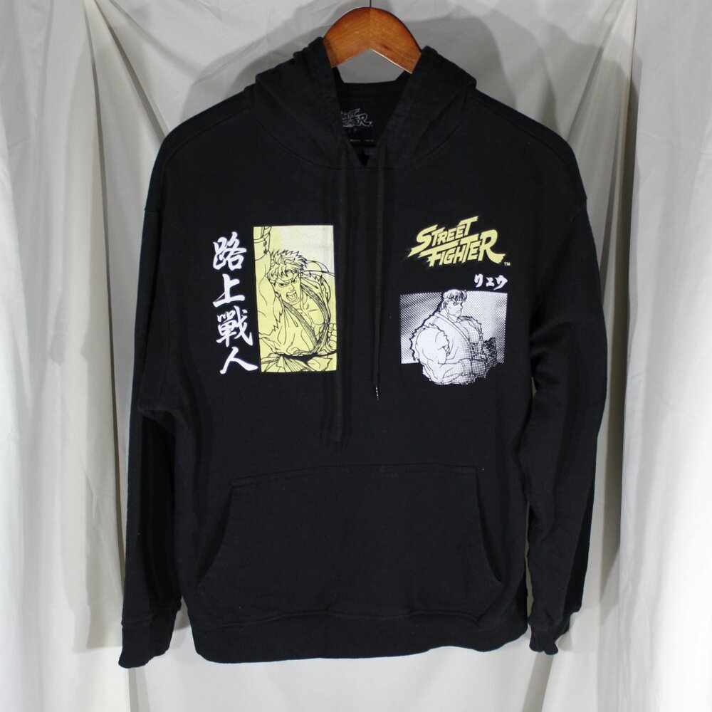 Street Fighter Sweatshirt Ryu Graphic Hoodie Double Sided Gaming - Size XL